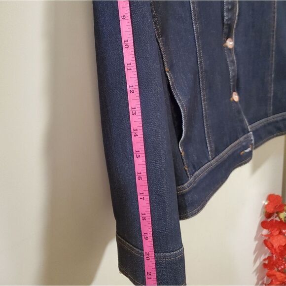 Rose denim jacket M - Picture 3 of 4